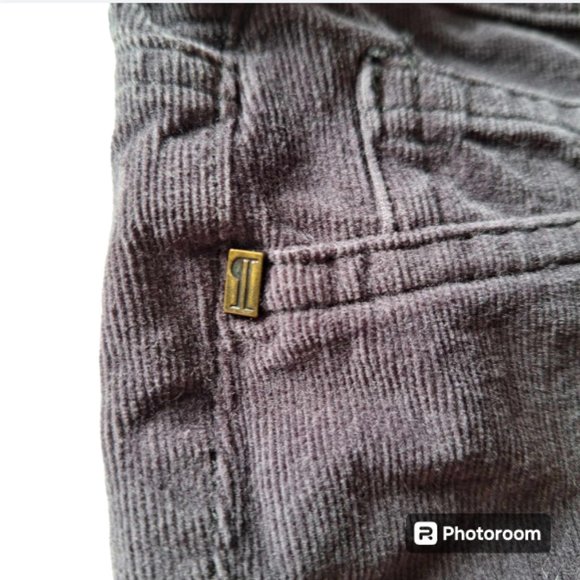 Pilcro by Anthropologie Moto Zip Gray Corduroy Skinny Pants Size 6 - Picture 4 of 13